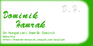 dominik hamrak business card